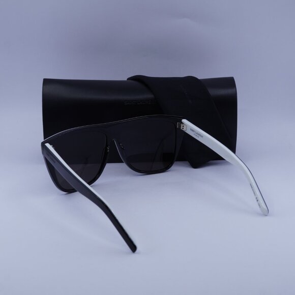 Saint Laurent SL1 020 Square Sunglasses - White/Black/Grey